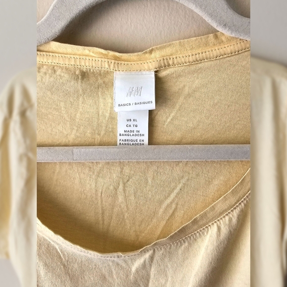 H&M Yellow Basic Tee (XL) - Picture 2 of 3